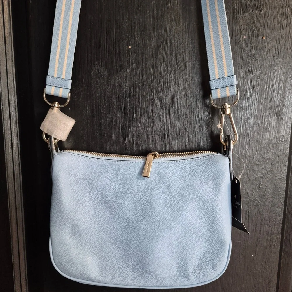 Kate Spade NWT Rosie Small Pebbled Leather Crossbody - Celeste Blue